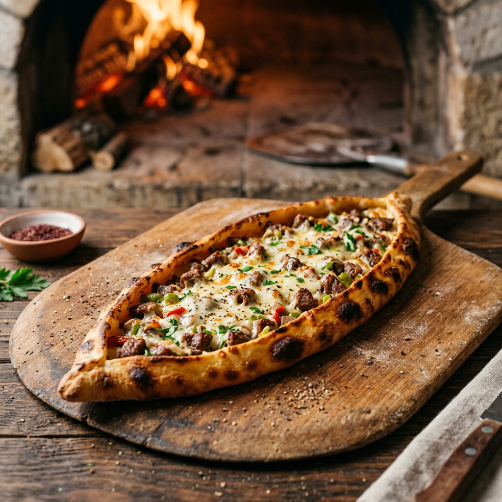 Kuşbaşılı Kaşarlı Pide